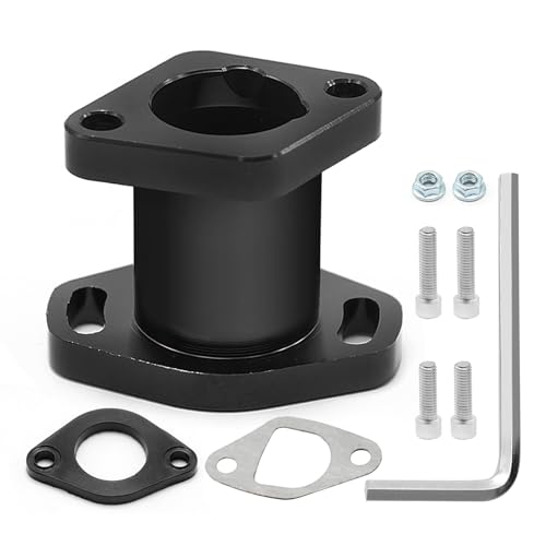 Intake Pipe Inlet Manifold Kit, Black CNC Inlet Pipe Manifold with Gasket Screws, Replacement for Coleman ct200u bt200x GX160 GX200