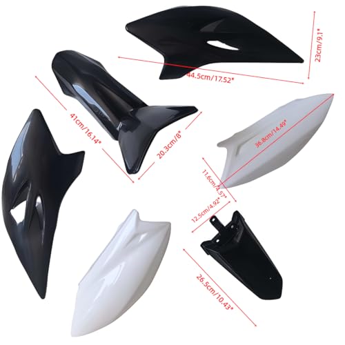 TTR 50 BLACK Plastic Body Fender Kit for Chinese TTR 50cc TTR50E Pit Dirt Bikes Including All Mounting Screw