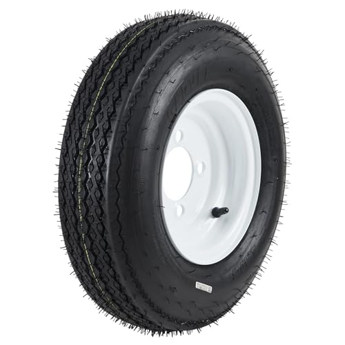 GarveeTech 4.80-8 Trailer Tire and Wheel Assembly, 4 Lug, Set of 2 - size: 4.80-8, style: 4 Lug