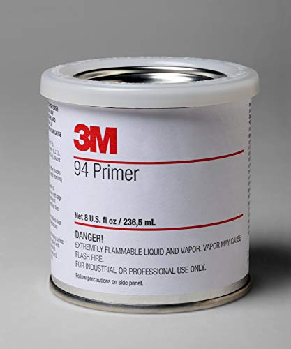 3M Tape Primer 94, Light Yellow, 1/2 Pint Can, Promotes Adhesion to Polyethylene, Polypropylene, ABS, PET/PBT Blends, Great for Automotive Detailing - style: 1/2 Pint Can