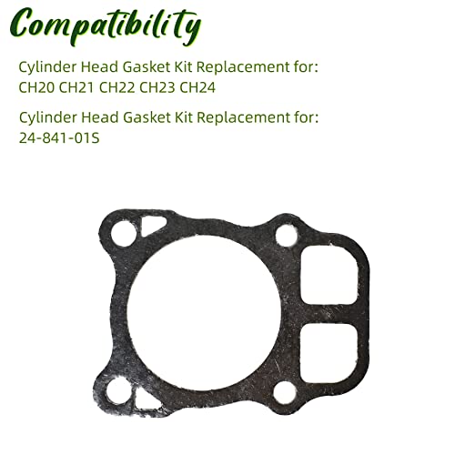 24-841-01S 24-041-08S Lawn Mower Head Gasket Kit Replacement for Kohler CH22 CH23 CH24 CH21 25HP Engines 24-041-02S 2484101S