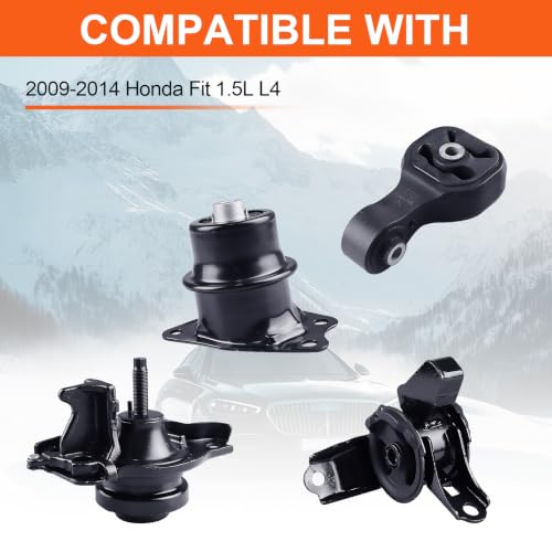 Engine Motor Mount Set & Trans Mount ,Replaces AM500 A65001HY A4563 A65012 - size: 09-14 Honda Fit 1.5L L4