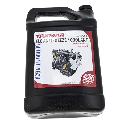 YANMAR YG30R Genuine Ultralife ELC Antifreeze/Coolant, 50/50 Pre-Diluted Ready to Use, Nitrite Free Extended Life Red Coolant, 1 Gallon (3.78 L) Contains Bittering Agent
