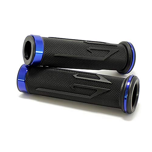 Black Motorcycle 7/8" Hand Grips Handle BAR Gel for Yamaha YZF 600 R1 R1M R6 R6S(Red) - color: Blue