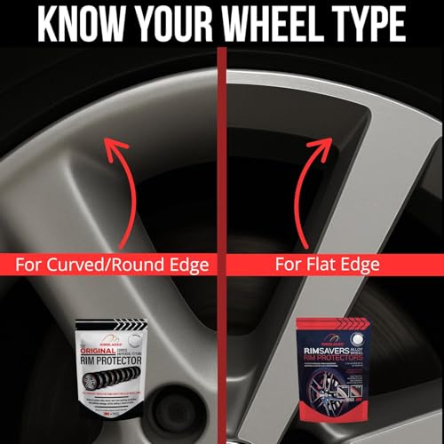 Blue Rim Protectors for Alloy Wheels by Rimblades Original - Fits Up to 22 Rims | Easy DIY Exterior Car Accessories | Protects Against Curb Rash - color: Blue