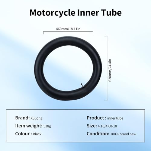 4.10/4.60-18 Tire Inner Tube for Heavy Duty Motorcycle Balance Tube(2PCS) - size: 2 PCS