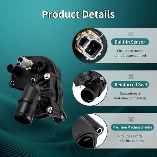 2L2Z8592AA Thermostat Housing Assembly w/Sensor Fit for Ford Mercury(02-10)