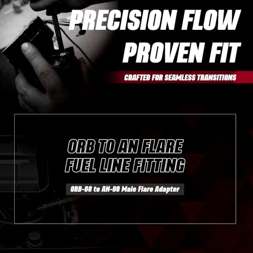 Aeromotive ORB-08 to AN-08 Male Flare Adapter Fitting - 8 ORB - 15607 - size: AN-08, style: ORB-08
