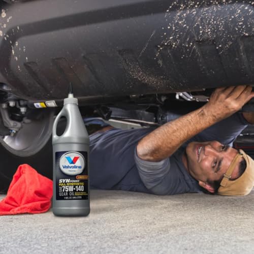75W-140 Full Synthetic Gear Oil – 4 Quarts (3,784 ml / 128 fl oz) – Axle & Differential Fluid – Hypoid & Limited-Slip Compatible – Bulk 4-Pack – Extreme Pressure & Heat Protection