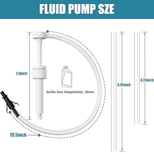 Fluid Pump for Standard Quart Bottles - 8cc Per Pump Stroke,transmission fluid pump ,Transmission Fluid Pump with 3rd Hand Adapter,Transfer Gear Oil,Differential & Transmission Fluid (1Pack-28mm) (1) - color: fluid pump 1Pack