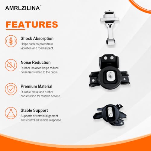 Engine Motor and Transmission Mount Kit for Kia Soul 2014-2019 - size: 2017-2019 Kia Soul Exclaim 1.6L