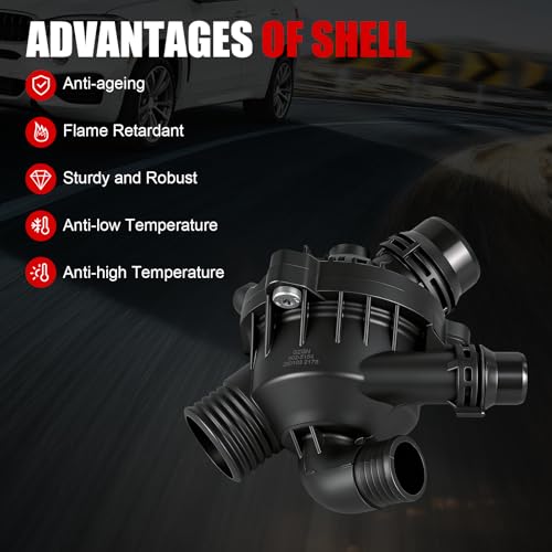 Engine Coolant Thermostat Housing Assembly Compatible with BMW E70 X5 2007-2010 E71/E72 X6 2008-2010 3.0L,Replaces#11537550172 902-5154 - size: 902-5154