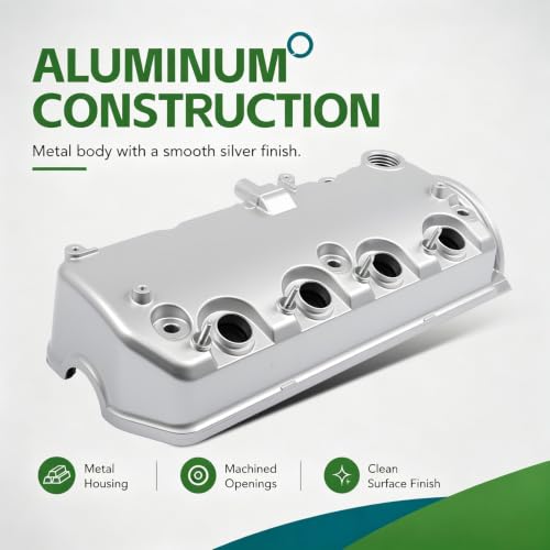 Aluminum Engine Valve Cover with Gasket Compatible with Civic 1.7L