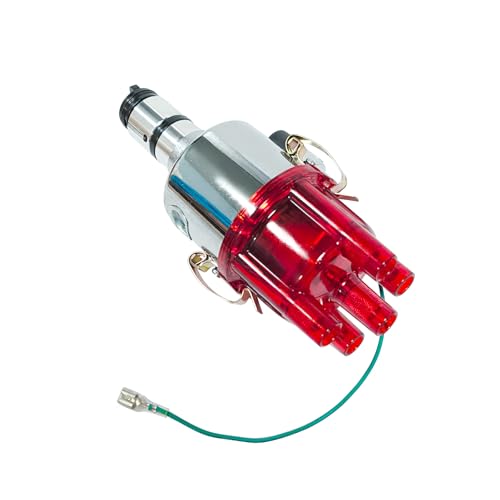 New 009 Centrifugal Distributor Chrome Compatible With VW Bug Buggy Ghia Bus, Replace 9230081094 - color: 3# Red 009 9230081094