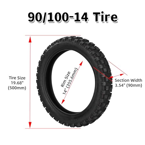 90/100-14 3.00-14 Tire and Inner Tube for 125cc 140cc CR80R CR85R CRF125F - size: 90/100-14