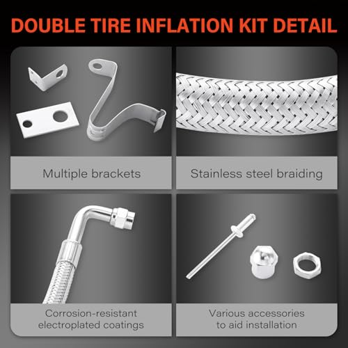Dually Valve Stem Extenders Kit, 16" to 19-1/2"