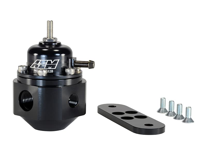 AEM 25-302BK Black High Volume Adjustable Fuel Pressure Regulator