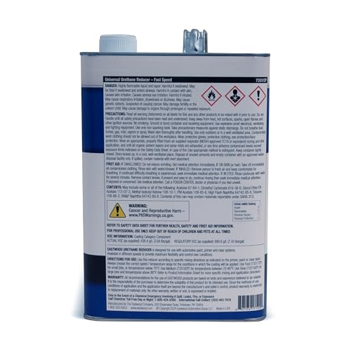 Eastwood Automotive Paint Urethane Reducer Fast 60-70 Degrees 1 Gallon - size: 128 Ounce (Pack of 1)