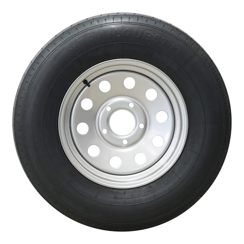 Trailquest ST225/75R15 Radial Trailer Tire and Wheel Assembly, 5 Lug