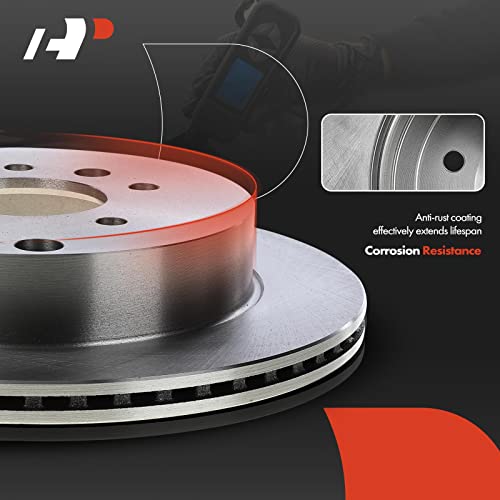 A-Premium Front and Rear Vented Disc Brake Rotors, 4-Pack