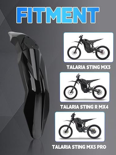 Front Fender for Talaria Sting MX3 R MX4 MX5 Pro-Black - color: Black-3