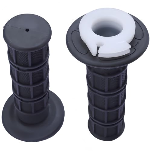 7/8" 22mm Twist Throttle Handlebar Grips, Closed-End Rubber Grip Set for Selected Coleman SSR Apollo TaoTao Coolster Mini Bikes & Pit Bikes, Fits MBX10 MVX70 MVX125 CT200U BT200X
