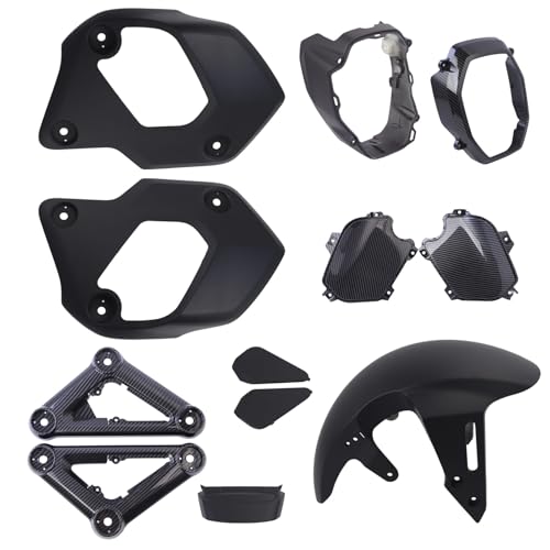 Mokuo Motorcyle Fairing Kit in ABS Material Compatible with 2021-2024 Honda Grom Msx 125 SF,Matte Black Color - style: Matte Black