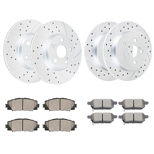 Acinoparts Front and Rear Brake Kit for Toyota 2009-2019 Corolla 2009-2014 - size: HMBK21701