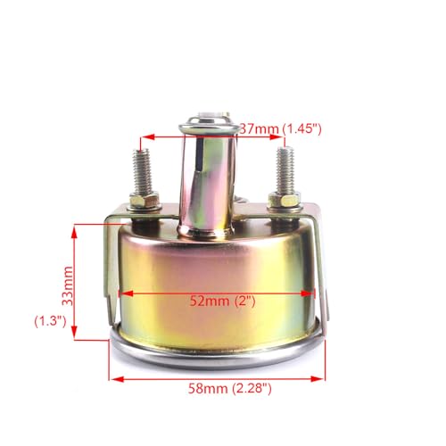 2" 52mm Universal 12V DC Mechanical Pointer Auto Car Oil Pressure Gauge 0-80 PSI Black Face Oil Press Meter