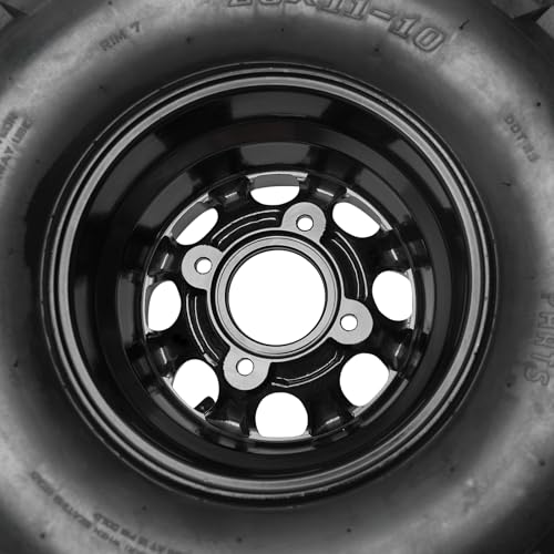 23x11x10 Tires & Wheels Set (23x11-10) - Aluminum Alloy Rims with Knobby Lug Tread for ATV Golf Cart UTV Go Kart Utility Off-Road Vehicles, 10" Lawn Mowers Tires Combo - Set of 4 - size: 4pack 23x11-10