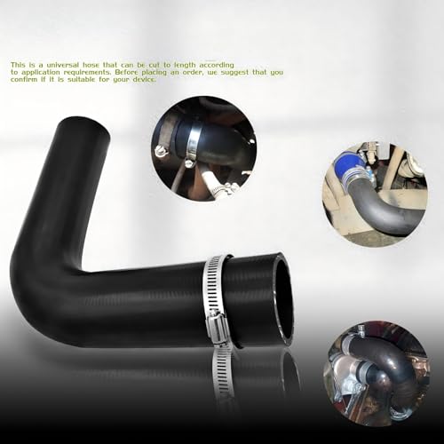 2" ID 90 Degree Coolant Radiator Hose, 5.9” Leg Length, Heavy-Duty 3-Ply Reinforced Silicone Elbow Coupler Hose for Turbo Intake, Cooling System, Marine & Industrial Use - style: 90 Degree