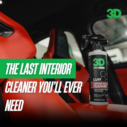 3D LVP Interior Cleaner - Removes Dirt, Grime, Grease, Oil & Stains from Leather, Vinyl & Plastic - Great for Seats, Steering Wheels, Door Panels, Dashboards - Car, Office, Home Use - 1 Gallon - size: 128 Fl Oz (Pack of 1)