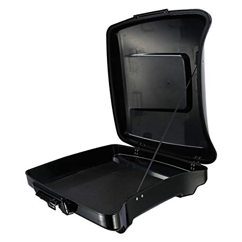 TCT-MOTORPARTS Black 5.5" Razor Tour Luggage Trunk Mounting Bracket Kits Fit For Harley Touring 2014-2025 Road Street Glide King Glide - color: Gloss Black Razor Trunk+Black Rack