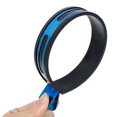 F FIERCE CYCLE 89mm 3.5" 3 1/2 Inch Motorcycle Exhaust Band Joint Clamp Muffler Pipe Stainless Steel Blue - color: Blue
