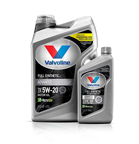 Valvoline Advanced Full Synthetic SAE 5W-20 Motor Oil 5 QT, Case of 3 (Pack of 2) - size: 5 QT, Pack of 6, style: Advanced Protection