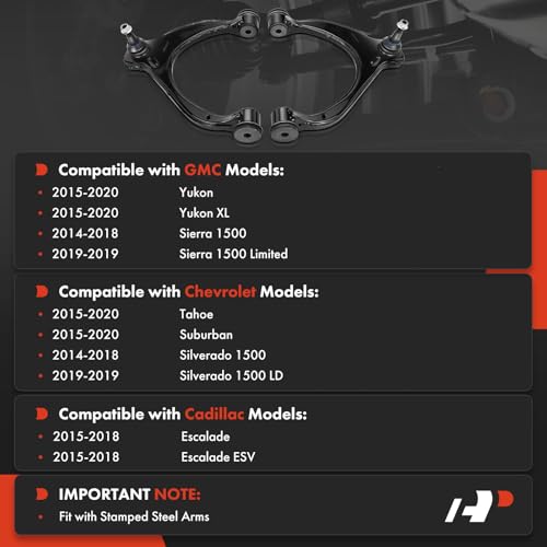 A-Premium Front Upper Control Arm, with Ball Joint & Bushing - style: Front Left Right Upper Side