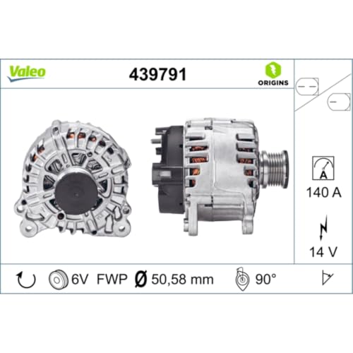 Valeo 439791 OEM Alternator Compatible with Volkswagen Golf SportWagen 2.0L 2015