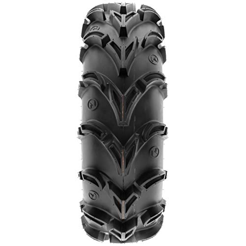 Pair of 2 SunF A050 AT 27x9-14 ATV UTV Deep Mud Terrain Tires, 6 PR, Tubeless - size: 27x9-14