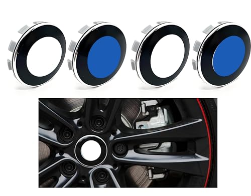 68mm Blue Wheel Center Caps Hub Cap Compatible with X Models & 3/5 Series - color: Blue white