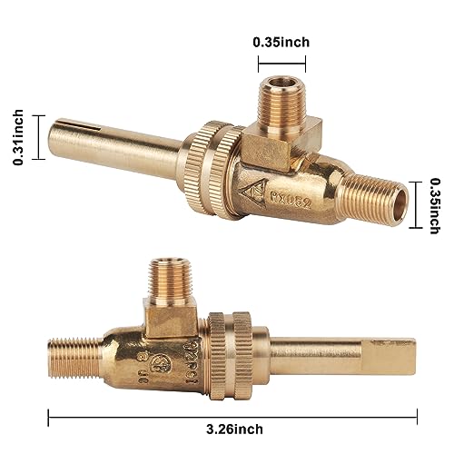 4418500200 가스 버너 밸브 0.3cm(0.1인치) Mpt X 3/8-27(4팩)