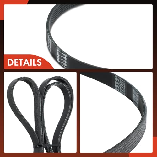 A-Premium Serpentine Belt 6-Rib 68 In Compatible with Ford, Chevrolet