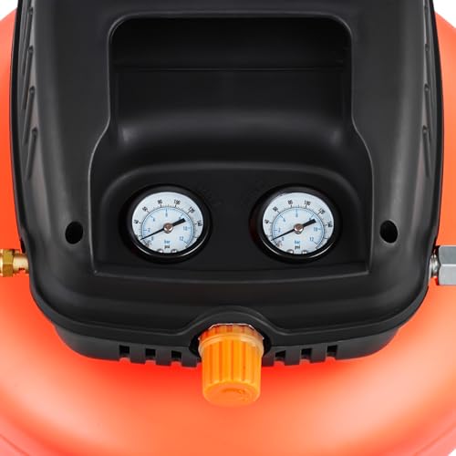 VEVOR 3 Gallon Air Compressor, 1/3HP 0.54CFM @ 90PSI Portable Pancake Air Compressor & 100PSI Max Working Pressure, Oil-Free Compressor Tank for Tire Inflation, Spray Painting, Woodwork Nailing, 120V