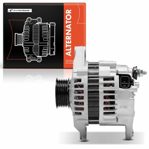 A-Premium Alternator, 12V 80A 6-Groove Pulley CW, Compatible with Nissan
