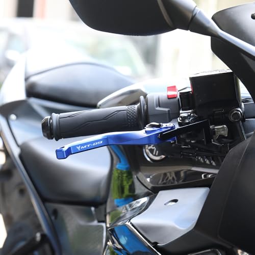 Motorcycle Short Brake Clutch Levers Compatible with Yamaha Gen 4 MT-09 / SP 2026 2025 2024 | Front Shorter Levers Handles MT09 MT 09 Gen4 Accessories (Blue) - color: Blue