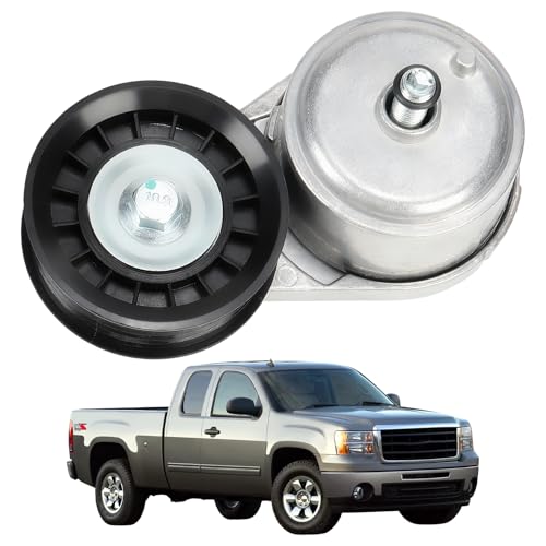 38103 Belt Tensioner Assembly with Pulley (For 4.3L/5.0L/5.7L/7.4L), Fit for Select Cadillac, Chevy, GMC, Oldsmobile, Workhorse Models, w/Bolt - size: 38103