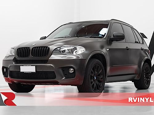 RVINYL Avery Dennison SW900 871-O Supreme Vinyl Vehicle Wrapping Film, Car Wrap Sheet Roll in Satin Dark Basalt, 24in x 60in with Application Card - color: Satin Dark Basalt, size: 2ft x 5ft