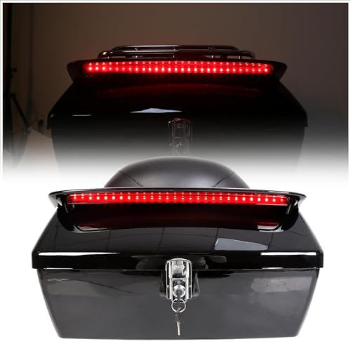 ECOTRIC 50L Motorcycle Trunk W/Taillight Universal - color: Black, size: Trunk w/ taillight 50L