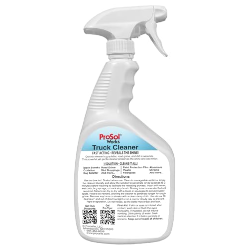 Bug Splat N' All Truck Cleaner 32 fl oz - Truck All Purpose Cleaner for Bug Splatter, Road Grime, Bird Droppings & Black Streak Remover - Tire Shine & Semi Cleaning Kit - Safe on All Surfaces - style: Truck Cleaner