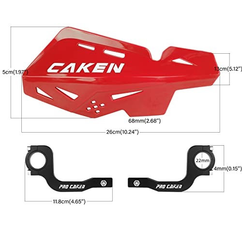Universal Hand Guards for 7/8" 22mm 1 1/8" 28mm Bar - color: Red