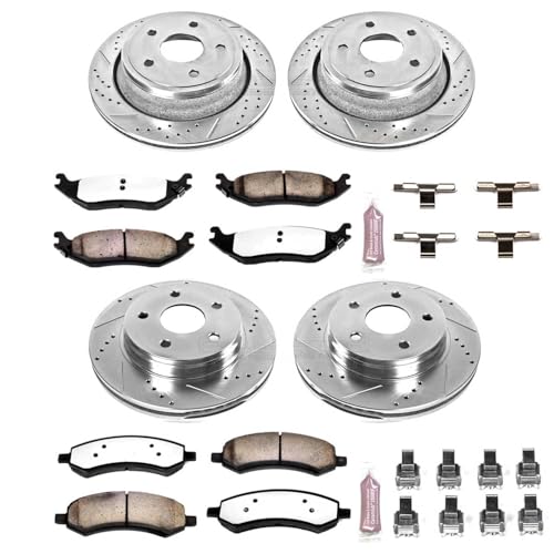 PowerStop Z36 Truck & Tow Brake Pad & Rotor Kit Front & Rear K2164-36